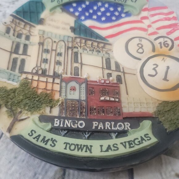 Sams Town Las Vegas Bingo Parlor 20th Anniversary Plate Appx 6" - Picture 3 of 4